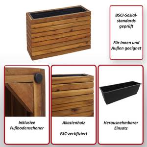 Pflanzkasten L21 Braun - Holzart/Dekor - Holz teilmassiv - 63 x 41 x 23 cm