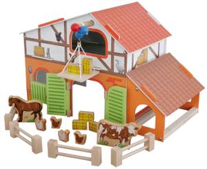 Bauernhof Set / steckbar Holzwerkstoff - 37 x 31 x 31 cm