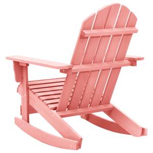 Chaise à bascule de jardin 3009982 Rose foncé - Bois massif - Bois/Imitation - 70 x 92 x 92 cm