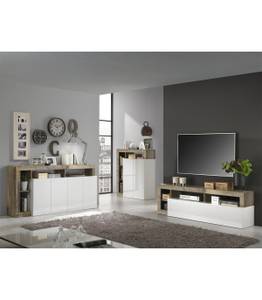 Buffet 4 Türen Frankfurt - L184 cm Beige - Cremeweiß - Weiß