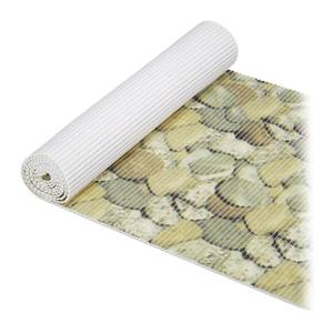 Tapis moelleux mousse Beige - Vert - Blanc - Profondeur : 300 cm