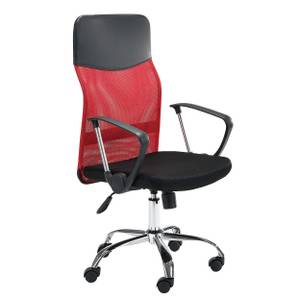 Fauteuil de bureau OCF-7 Rouge Noir - Rouge