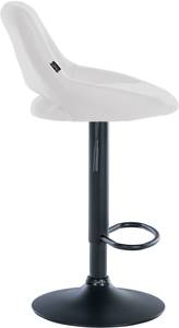 Tabouret de bar Milet Lot de 2 Blanc - Cuir synthétique - 47 x 85 x 48 cm