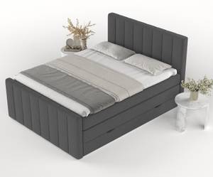 Boxspringbett Ruby Anthrazit - Breite: 180 cm