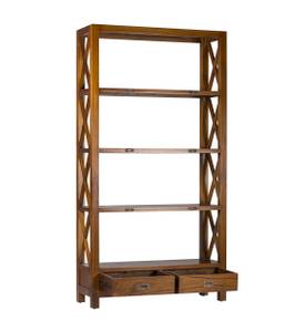 BÜCHERREGAL AUS HOLZ BRAUN L 100 cm Braun - Holz teilmassiv - 100 x 190 x 35 cm