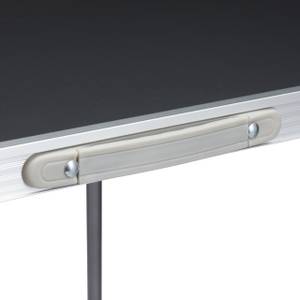 Table de camping pliable Gris - Argenté - Bois manufacturé - Métal - Matière plastique - 80 x 70 x 60 cm