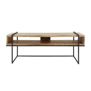 TV-Schrank Confined Schwarz - Massivholz - 135 x 51 x 40 cm