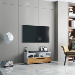 Meuble TV Arila Marron - Blanc - Bois manufacturé - 95 x 39 x 40 cm