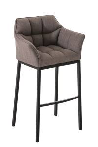 Tabouret de bar Damaso Gris - Noir