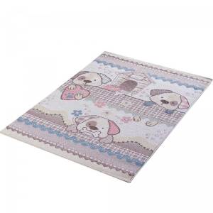 Tapis enfant DOGRA 80x150 crème Blanc - Matière plastique - 80 x 12 x 150 cm