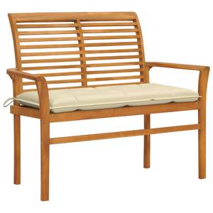 Banc de jardin 3005689 Blanc - Bois massif - Bois/Imitation - 112 x 94 x 55 cm