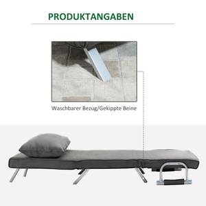 2-in-1 Schlafsofa 833-487BK Esche Schwarz Dekor