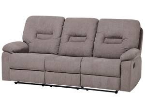 3-Sitzer Sofa BERGEN Beige - Schwarz - Taupe