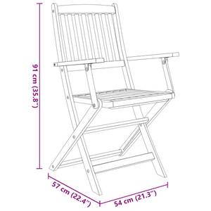 Garten-Essgruppe (9-teilig) 3006399-2 Braun - Massivholz - Holzart/Dekor - 85 x 74 x 160 cm