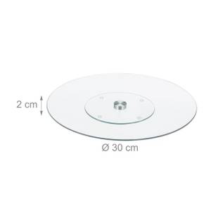 Lot de 2 plateaux tournants pour gâteaux Verre - Métal - 30 x 2 x 30 cm