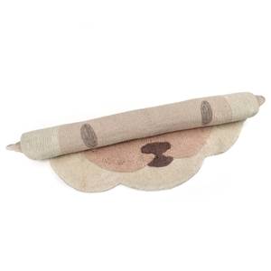 LOLHO tapis enfant petit mouton Beige - Rose foncé - Fibres naturelles - Textile - 100 x 2 x 110 cm