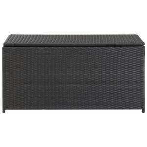 Gartenbox 299772 Schwarz - Metall - Polyrattan - 100 x 50 x 50 cm