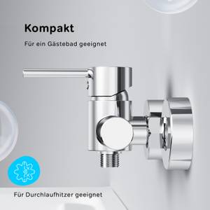 Einhebel-Duscharmatur Bad Spike Silber - Metall - 22 x 10 x 15 cm