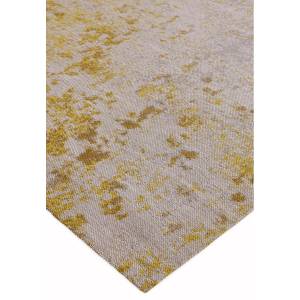 Tapis de salon tissé plat RADA Jaune - 160 x 230 cm