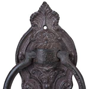 Heurtoir de porte antique Noir - Marron - Métal - 11 x 26 x 3 cm