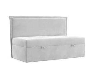 Kinder-Boxspringbett LENNOX Hellgrau - Tiefe: 90 cm