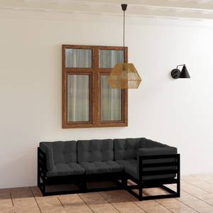 Garten-Lounge-Set (4-teilig) 3009927-2 Anthrazit - Schwarz