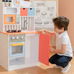 Kinder spielen Küche TD-11708R Rot - Massivholz - 30 x 91 x 55 cm