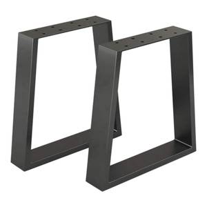 Set de 2 peids de table Marstal Noir - Métal - 40 x 42 x 6 cm