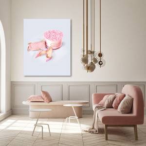 Wandbild Blumen Rosa Glamour 80 x 120 cm