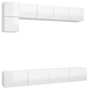 TV-Schrank 5er Set D745 Weiß - Holzwerkstoff - 30 x 30 x 60 cm