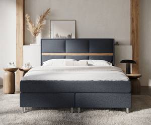 Boxspringbett Soto Schwarz - Breite: 140 cm