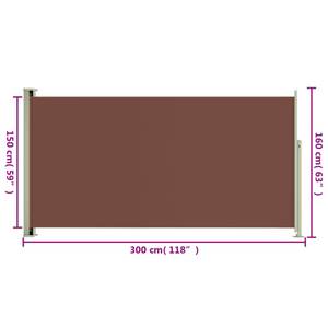 Auvent latéral 3016425-6 Marron - 300 x 160 cm