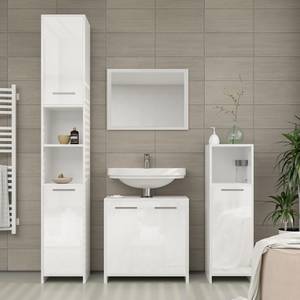 Meuble sous vasque simple Kiko 26469 Blanc brillant