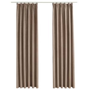 Rideau(lot de 2) 299470 Taupe - Hauteur : 225 cm