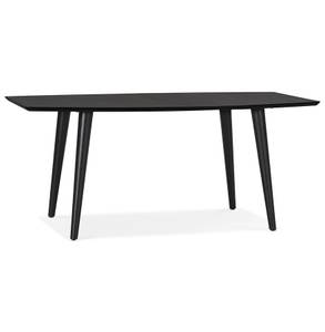 Table À Diner CROKUS Noir - Bois massif - 100 x 75 x 270 cm