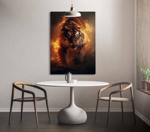 Leinwandbild Fiery Tiger I 100 x 150 cm
