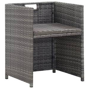 Garten-Essgruppe (13-teilig) 3012316-3 Grau - Kunststoff - Polyrattan - 109 x 74 x 224 cm