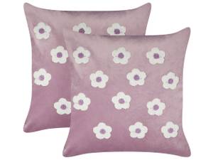 Kissen 2er Set ECHINACEA Violett - Textil - 45 x 7 x 45 cm