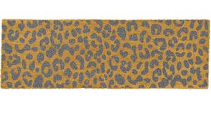 Graue Fußmatte mit Leopardenmuster Braun - Naturfaser - 40 x 120 cm