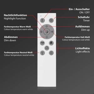 CCT LED Panel, schwarz, 1x LED + RGB Schwarz - Metall - 25 x 7 x 100 cm