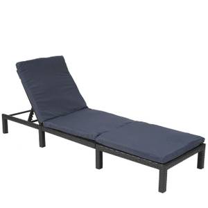 Chaise longue poly-rotin A51 basic Anthracite - Gris