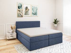 Boxspringbett Doppelbett Dritto Nachtblau - Breite: 180 cm