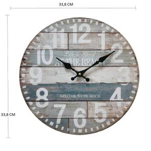 Horloge murale Oleandro Marron - Bois manufacturé - 4 x 34 x 34 cm