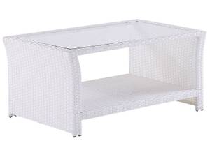 Sitzgruppe MARINO 4-tlg Grau - Weiß - Polyrattan - 146 x 83 x 71 cm