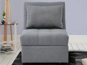 Fauteuil convertible LESNA Gris - Textile - 68 x 86 x 120 cm