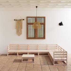 Garten-Lounge-Set (9-teilig) 3009840-1 Schwarz - Holz