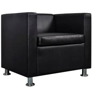 Canapé 3002824-3 (lot de 2) Noir - Cuir synthétique - 170 x 63 x 62 cm