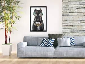 3D-Collage-Bild Cane Corso mit Brille Papier - 60 x 90 x 4 cm