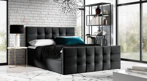 Boxspringbett KARLAN Schwarz - Breite: 142 cm