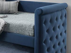 Sofabett LOUISE Blau - Textil - 98 x 95 x 219 cm